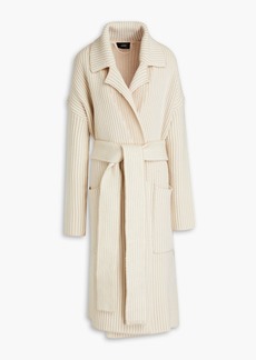 Joseph - Striped merino wool-blend coat - Neutral - XS