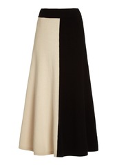 Joseph - Women's Colorblock Wool Maxi Skirt - Black/white - Moda Operandi