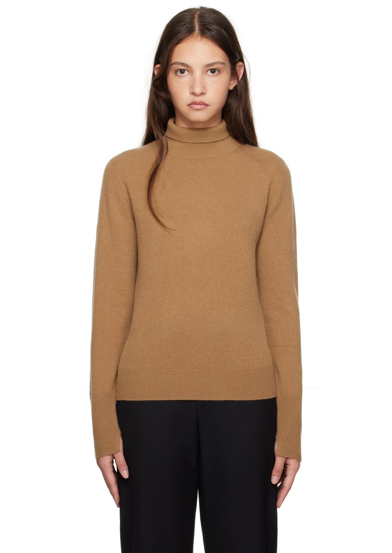 Joseph Beige Light Pure Cashmere Turtleneck