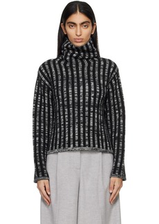 Joseph Black & Gray Stripes Animation Turtleneck