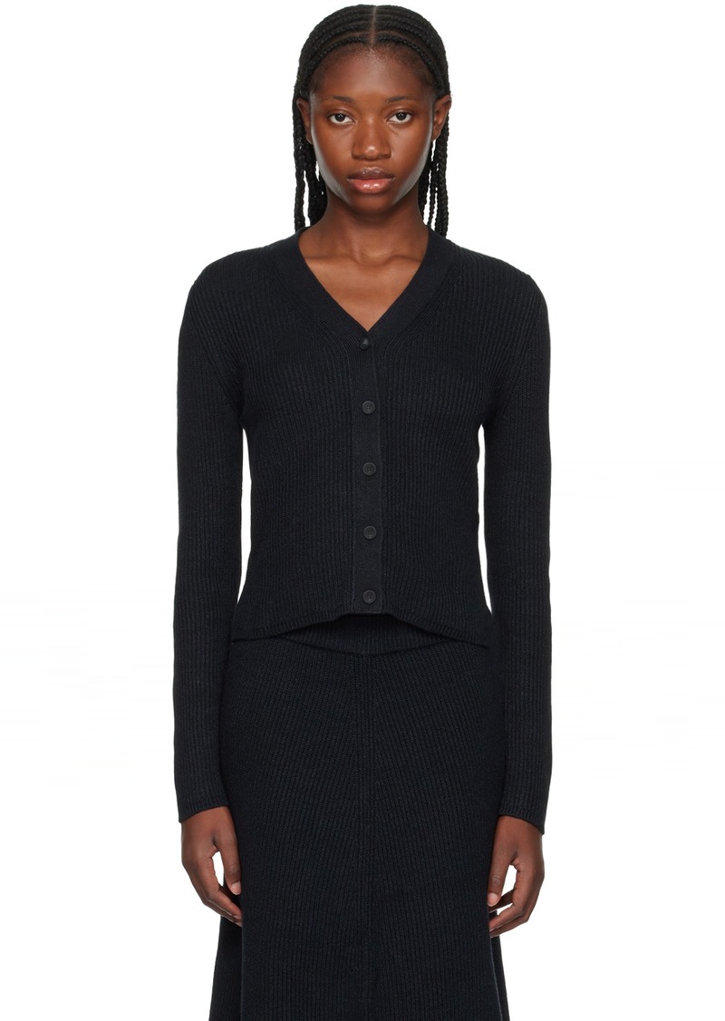 Joseph Black Button Cardigan