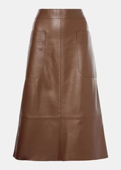 Joseph Blomfield leather midi skirt