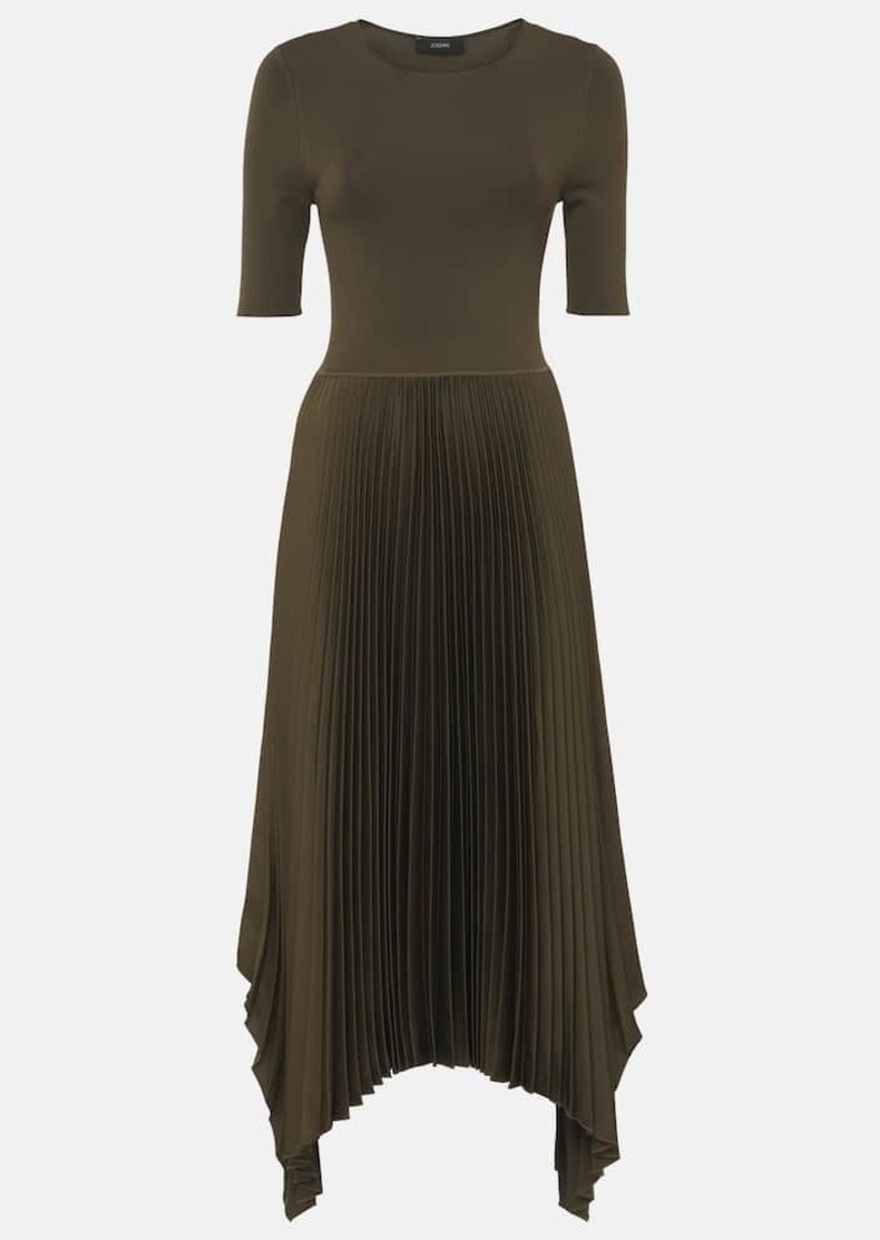 Joseph Darno asymmetric plissé midi dress