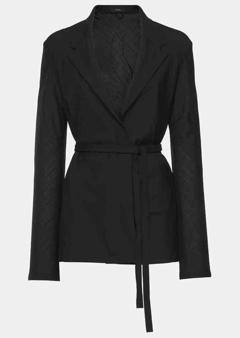 Joseph Haxo wool-blend voile wrap blazer