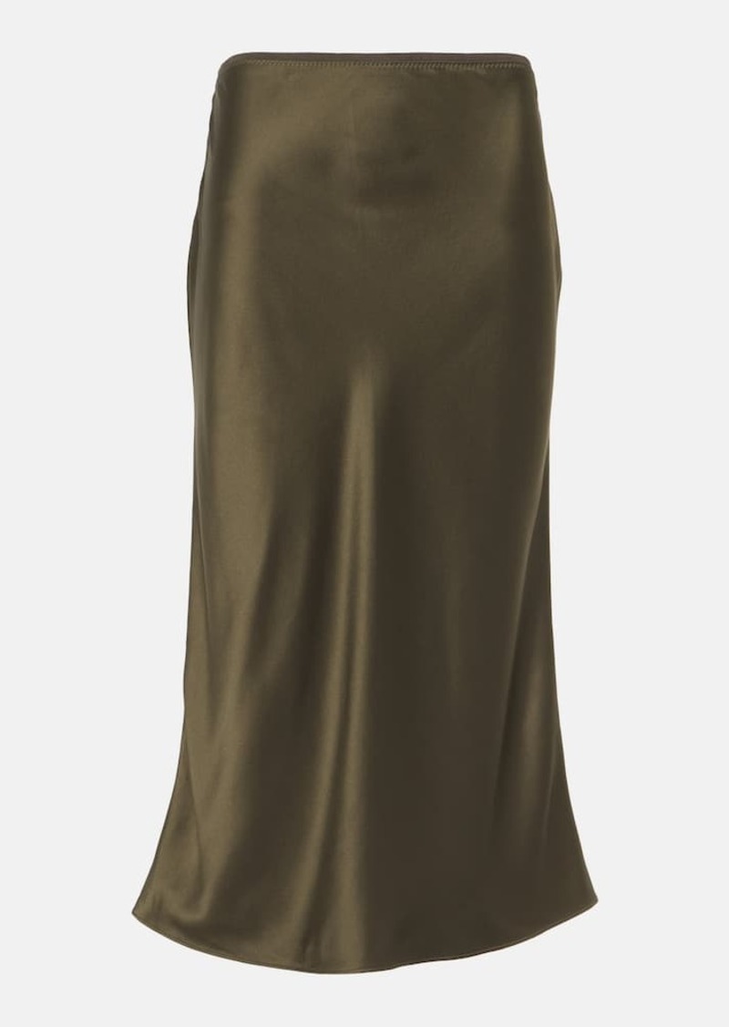 Joseph Isaak silk satin midi skirt