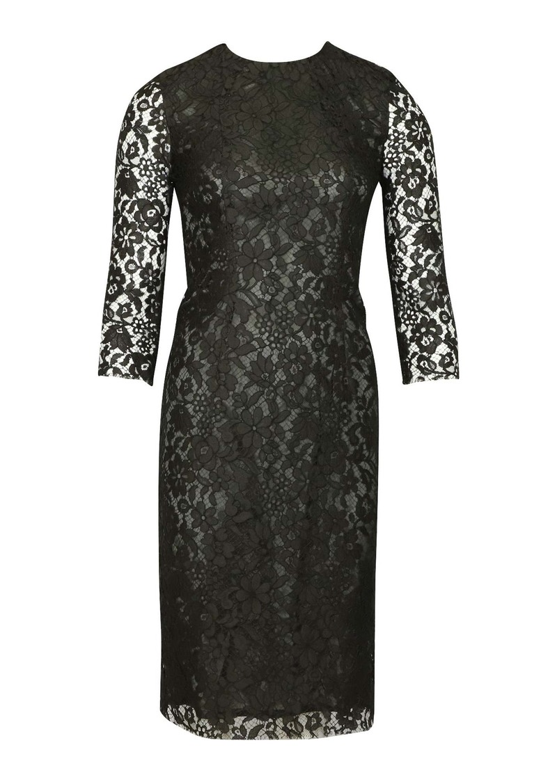 Joseph Lace Dress in Black Polyester