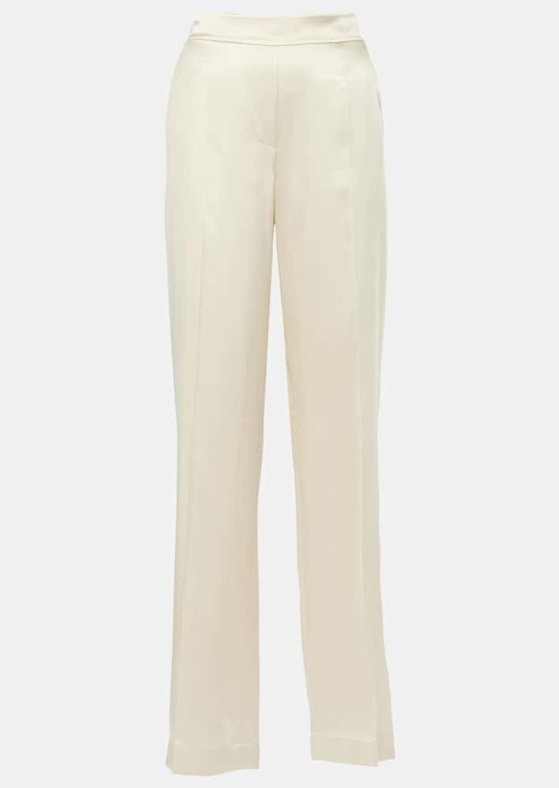 Joseph Tova mid-rise silk satin straight pants