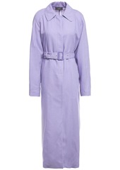 Joseph Woman Harris Belted Woven Trench Coat Lavender