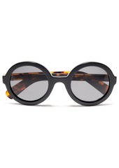 Joseph Woman Round-frame Tortoiseshell Acetate Sunglasses Black
