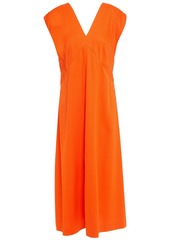 Joseph Woman Sienna Button-detailed Cady Midi Dress Orange