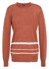 Joseph Woman Striped Cashmere-blend Sweater Brown