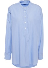 Joseph Woman Striped Cotton-poplin Shirt Light Blue