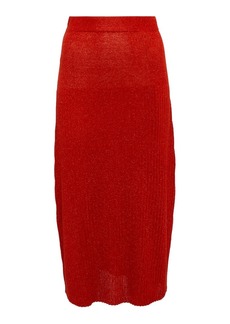 Joseph Metallic knit midi skirt
