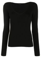 Joseph ribbed-knit scoop-neck top