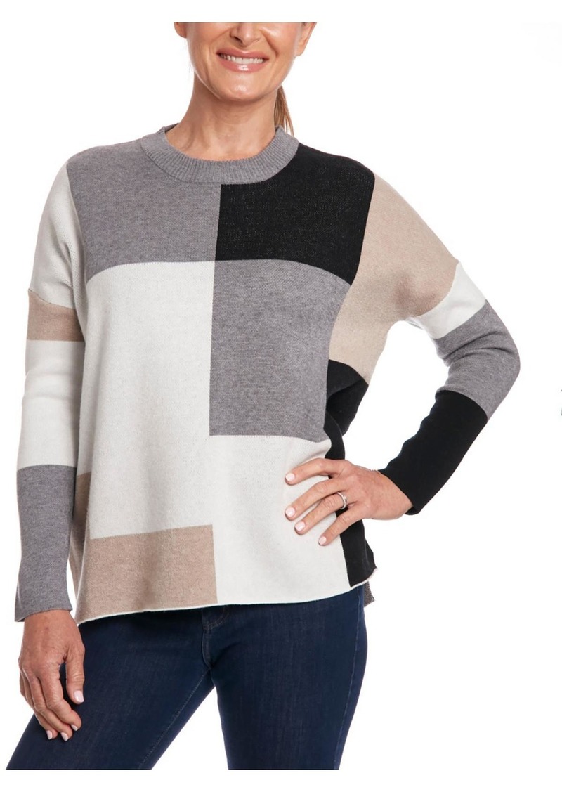 Joseph Womens Colorblock Crewneck Sweater