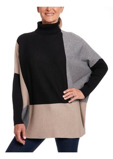 Joseph Womens Colorblock Turtleneck Sweater