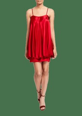 Jovani Satin Bow-Back Short Bubble Dress