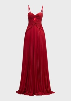 Jovani Strapless Pleated Cutout Sweetheart Gown