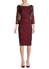 JS Collections Embroidered Sheath Dress