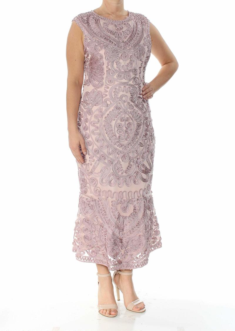 JS Collections JS Collection Women's Midi Length Ribbon Embroidered Dress