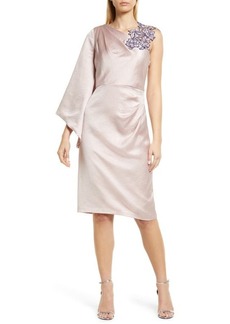 JS Collections Ashlyn Embroidered Cocktail Dress in Rose Quartz at Nordstrom
