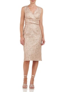 JS Collections Cassidy Sequin V-Neck Cocktail Dress