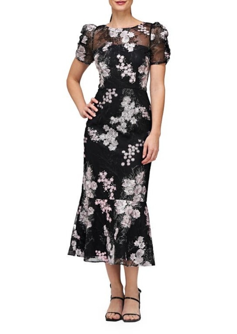 JS Collections Hope Floral Embroidered Cocktail Dress