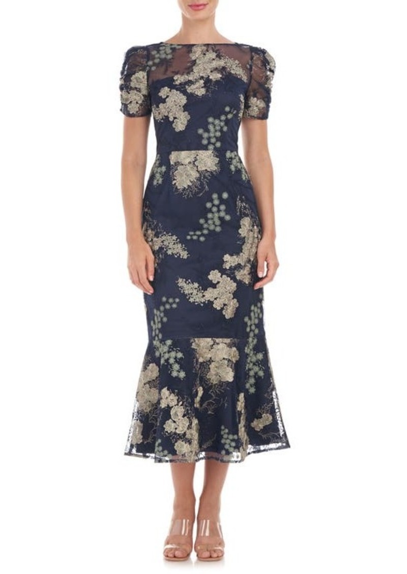 Js collections shop floral embroidered dress