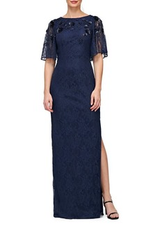 JS Collections Kalani Embellished Lace Gown