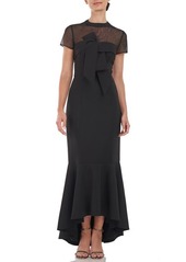 JS Collections Kylie Illusion Yoke Bow High-Low Gown