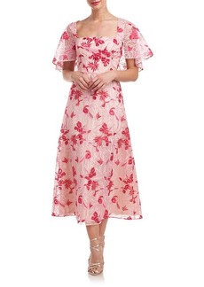 JS Collections Lola Floral Embroidery Cocktail Dress
