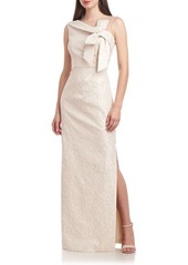 JS Collections Odette Asymmetric Illusion Yoke Gown