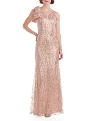 JS Collections Oversized Bow Sequin Gown
