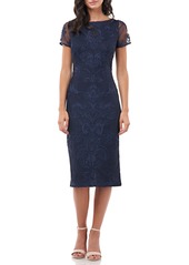 JS Collections Soutache Embroidered Cocktail Dress