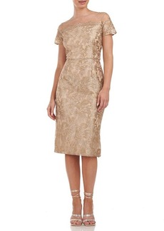 Js collections soutache clearance overlay midi dress