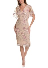 JS Collections Women's Blake Scalloped Cocktail Dress Nude/Mauve