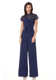 JS Collections Women's Crepe Oversize Bow Jumpsuit in