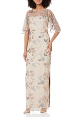 JS Collections Women's Daphne Flutter Column Gown