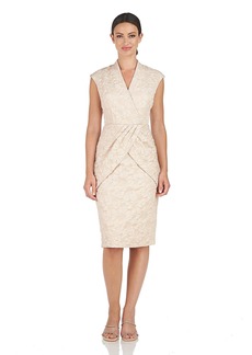 JS Collections Women's Emery Faux Wrap Cocktail Dress