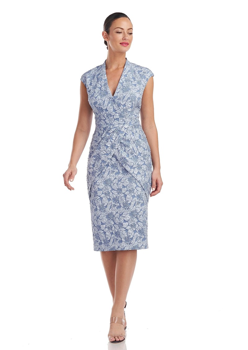 JS Collections Women's Emery Faux Wrap Cocktail Dress