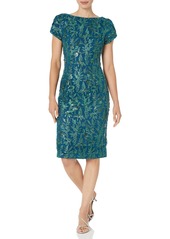 JS Collections Women's Fiona Knee Length Dress Cobalt/Kelly Green