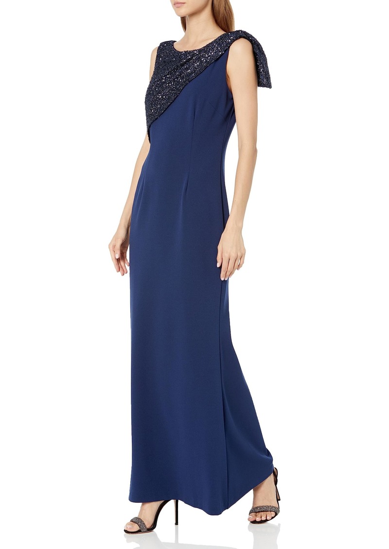 JS Collections Women's Kennedy Draped Mermaid Gown