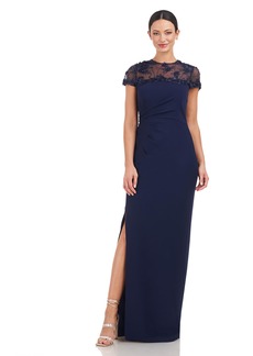 JS Collections Women's Laney Rosette Yoke Gown