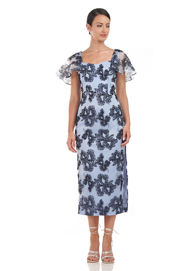 JS Collections Women's Sabrina Tea Length Dress