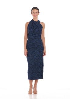 JS Collections Women's Scarlett Wrap Tea Length Dress