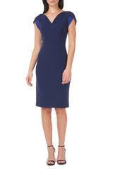JS Collections Tulip Sleeve Sheath Cocktail Dress