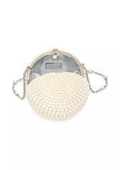 Judith Leiber Faux Pearl Sphere Clutch-On-Chain