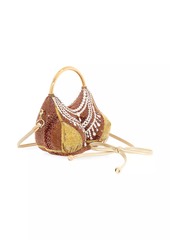 Judith Leiber Gold Bikini Crystal-Embellished Top Handle Bag