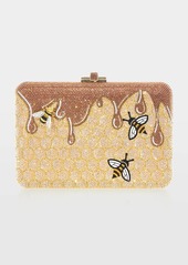 Judith Leiber Couture Bee Honeycomb Crystal Clutch Bag