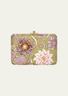 Judith Leiber Couture Dancing Floral Crystal Clutch Bag